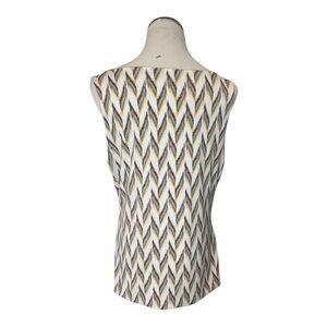 White House Black Market Chevron Sleeveless Top, Size XL